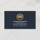 Goud blokkeert taxichauffeur taxivervoer visitekaartje (Achterkant)