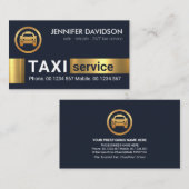 Goud blokkeert taxichauffeur taxivervoer visitekaartje (Voorkant / Achterkant)