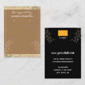 Goud-blokvormig weergavegebied visitekaartje (Voorkant / Achterkant)