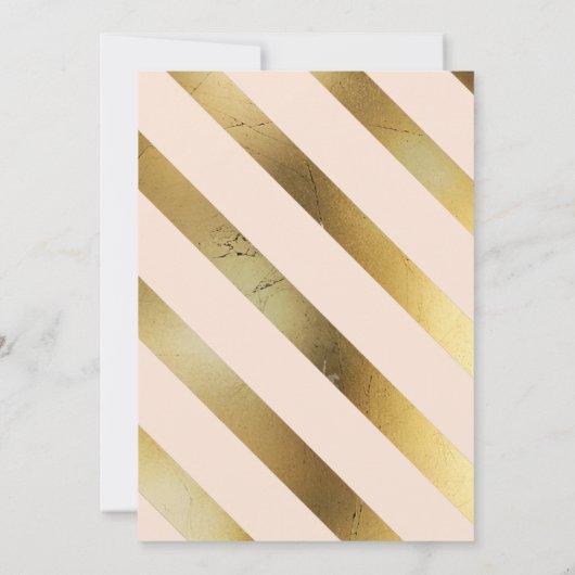 Goud & Blush Bachelorette Bash | Uitnodigen voor f Kaart (Achterkant)