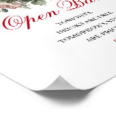 Goud Blush Bourgondië Open Bar Trouwposter Poster (Hoek)