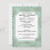 Goud Blush Mint Leopard Print Vrijgezellenfeest Kaart (Voorkant)