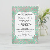 Goud Blush Mint Leopard Print Vrijgezellenfeest Kaart (Staand voorkant)