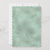 Goud Blush Mint Leopard Print Vrijgezellenfeest Kaart (Achterkant)