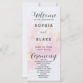 Goud, Blush & Off White Stars trouwprogramma (Voorkant)