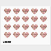 Goud Blush Roze Glamour Hart Sticker (Vel)