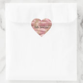 Goud Blush Roze Glamour Hart Sticker (Tas)