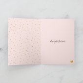 Goud Blush Roze Kleine Harten Liefde Kaart (Binnen)