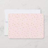 Goud Blush Roze Kleine Harten RSVP Kaartje (Achterkant)