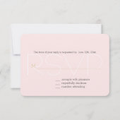 Goud Blush Roze Kleine Harten RSVP Kaartje (Voorkant)