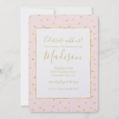 Goud Blush Roze Kleine Harten Verjaardag Kaart (Voorkant)