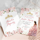 Goud Blush Roze Mexicaanse Koninklijke Prinses Qui Kaart