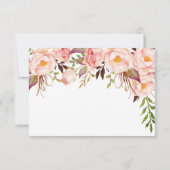  Goud Blush Roze Pioen Bruiloft RSVP Kaarten (Achterkant)