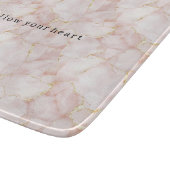 Goud Blush Roze Rozenblaadjes Bloemig Snijplank (Hoek)
