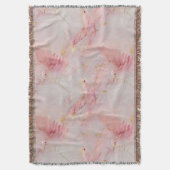 Goud Blush Roze Vogels Deken (Voorkant Verticaal)