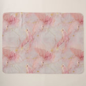 Goud Blush Roze Vogels Sherpa Deken (Voorkant (horizontaal))