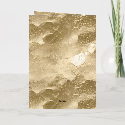 Goud Blush Roze Voor eeuwig Bruiloft Kaart (Achterkant)