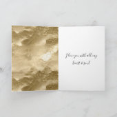 Goud Blush Roze Voor eeuwig Bruiloft Kaart (Binnen)