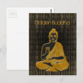 goud Boeddha Briefkaart (Voorkant / Achterkant)