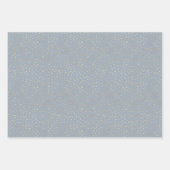 Goud Bohemisch hart grijze papierbladen Inpakpapier Vel (Voorkant 3)