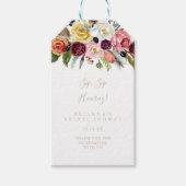 Goud Boho Bloemen Sip Hooray Vrijgezellenfeest Cadeaulabel (Voorkant)