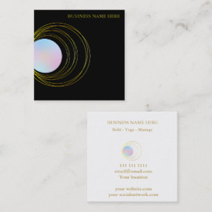Goud Boho Roze Maan Heilige Geometrie Maan Lunas Vierkante Visitekaartje