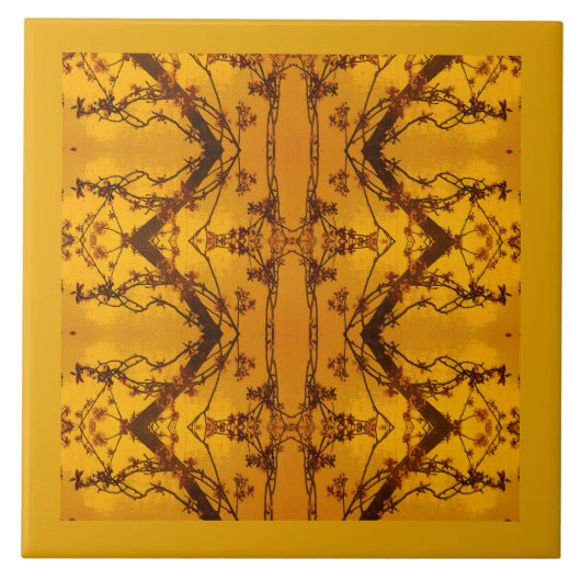 Goud bolvormig  hokscatroon tegeltje (Voorkant)