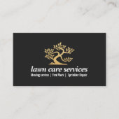 Goud Bonsai Lawn Care Tuinieren Landschapsarchitec Visitekaartje (Voorkant)