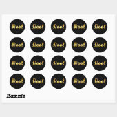 Goud BOO! Modern Script Halloween Feest Favoriet Ronde Sticker (Vel)
