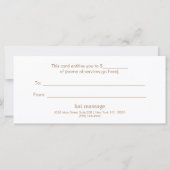 Goud Boom Massage Therapist Cadeaubon (Achterkant)