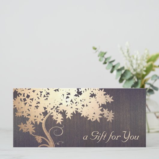 Goud Boom Massage Therapist Cadeaubon (Staand voorkant)