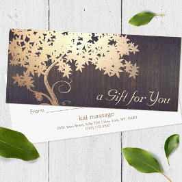 Goud Boom Massage Therapist Cadeaubon