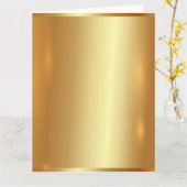 Goud bord, gouden, glanzend, elegant, chic, elegan kaart (Gele Bloem)