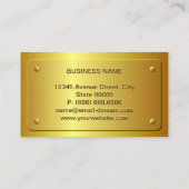 Goud Bord in reliëf Visitekaartje (Achterkant)