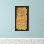 Goud bord met inscriptie van de Fenicus, van Santa Canvas Afdruk (Insitu (Houten vloer))