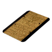 Goud bord met inscriptie van de Fenicus, van Santa Magneet (Linkerzijde)