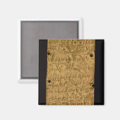 Goud bord met inscriptie van de Fenicus, van Santa Magneet (Voorkant / Achterkant)