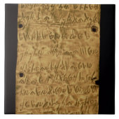 Goud bord met inscriptie van de Fenicus, van Santa Tegeltje (Voorkant)