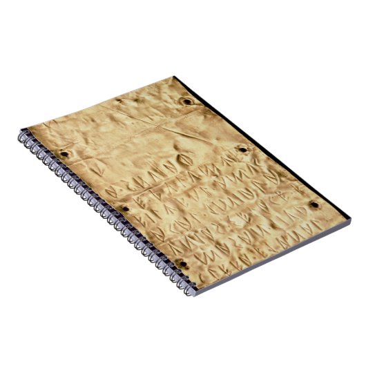 Goud bord met "kort" Etruscan-inscriptie, van Notitieboek (Rechterzijde)