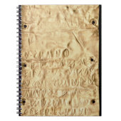 Goud bord met "kort" Etruscan-inscriptie, van Notitieboek (Voorkant)