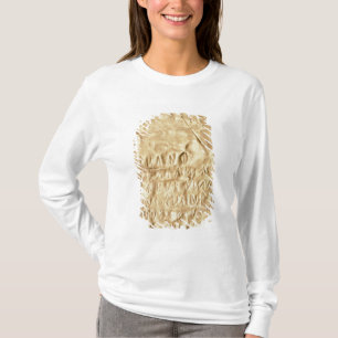 Goud bord met "kort" Etruscan-inscriptie, van T-shirt