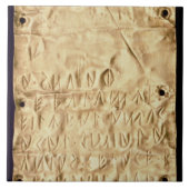 Goud bord met "kort" Etruscan-inscriptie, van Tegeltje (Voorkant)