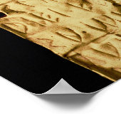 Goud bord met "langdurig" Etruscan-opschrift voor Poster (Hoek)