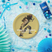 Goud Bord voor brandweerlieden met reservepapier (Feest)