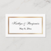 Goud Borded Wit RSVP Online Insert Kaarten (Achterkant)