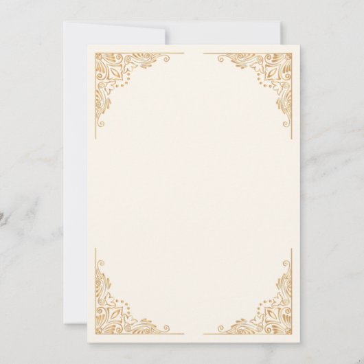 Goud Border Cream Sweet Sixteen 16 Verjaardag Kaart (Achterkant)