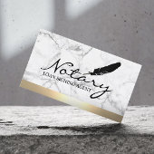 Goud border marmer van de notaris-ondertekenaar visitekaartje