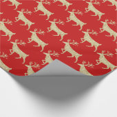 Goud bos, rendierpapier voor rode wrapping cadeaupapier (Hoek)
