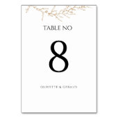 Goud Botanische Bloem Moderne Minimal Kaart (Voorkant)