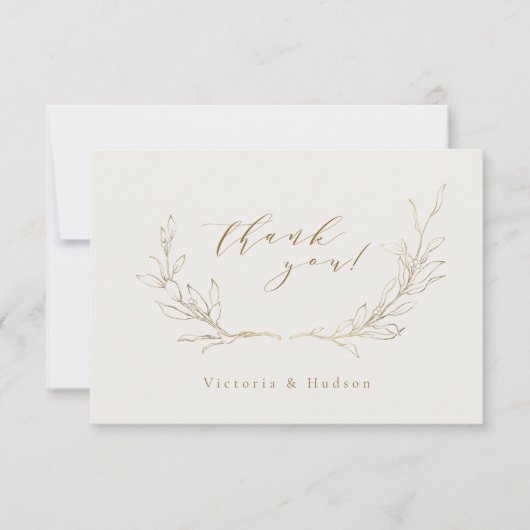 Goud, botanische bruiloft bedankt voor je auto (Voorkant)